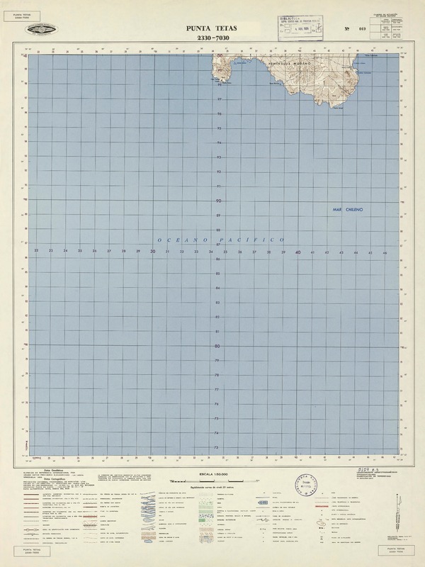 Punta Tetas 2330 - 7030 [material cartográfico] : Instituto Geográfico Militar de Chile.