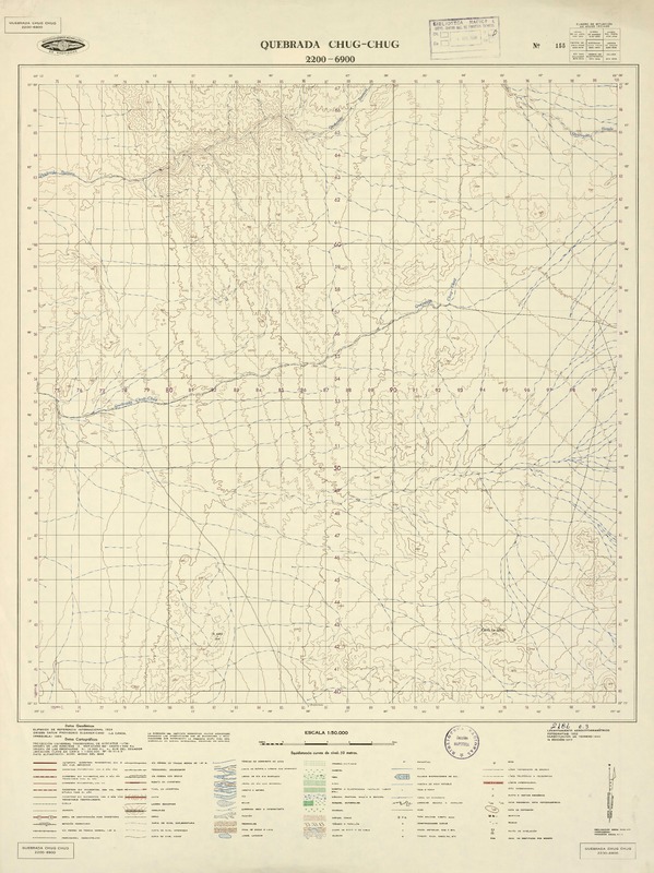 Quebrada Chug Chug 2200 - 6900 [material cartográfico] : Instituto Geográfico Militar de Chile.