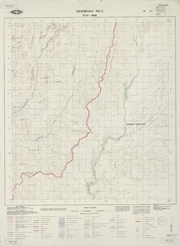 Quebrada Seca 2745 - 6900 [material cartográfico] : Instituto Geográfico Militar de Chile.