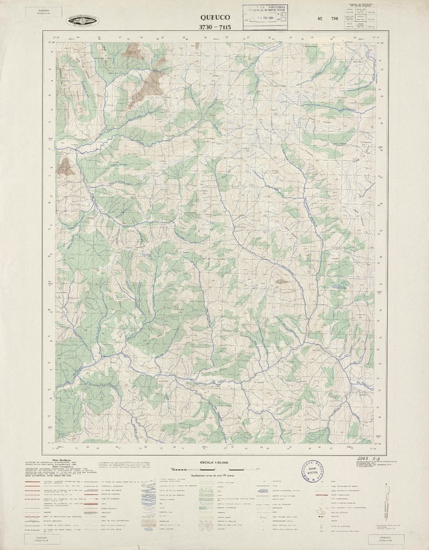 Queuco 3730 - 7115 [material cartográfico] : Instituto Geográfico Militar de Chile.