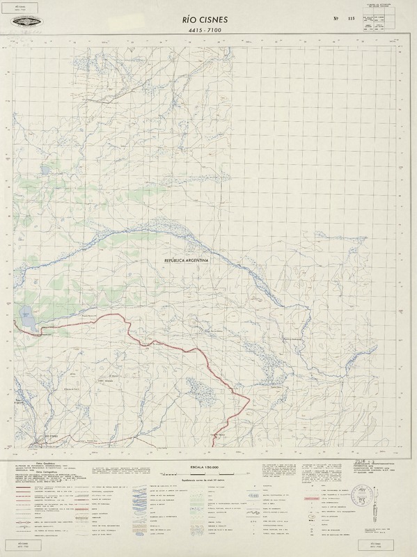 Río Cisnes 4415 - 7100 [material cartográfico] : Instituto Geográfico Militar de Chile.