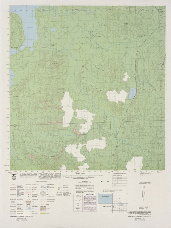 Río Tres Pasos 511500 - 722230 [material cartográfico] : Instituto Geográfico Militar de Chile.