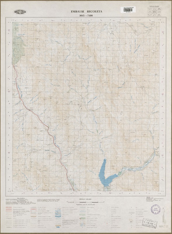 Embalse Recoleta 3015 - 7100 [material cartográfico] : Instituto Geográfico Militar de Chile.