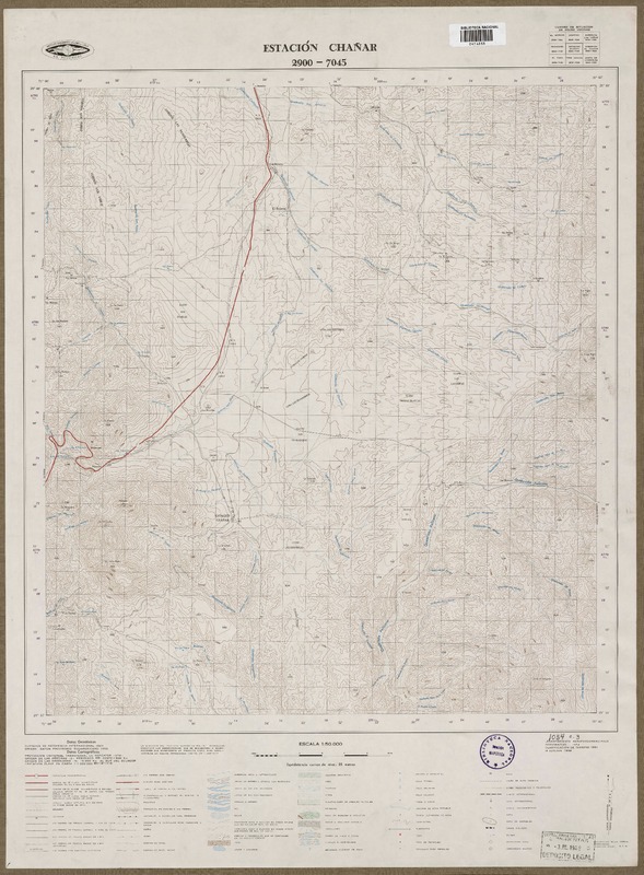 Estación Chañar 2900 - 7045 [material cartográfico] : Instituto Geográfico Militar de Chile.