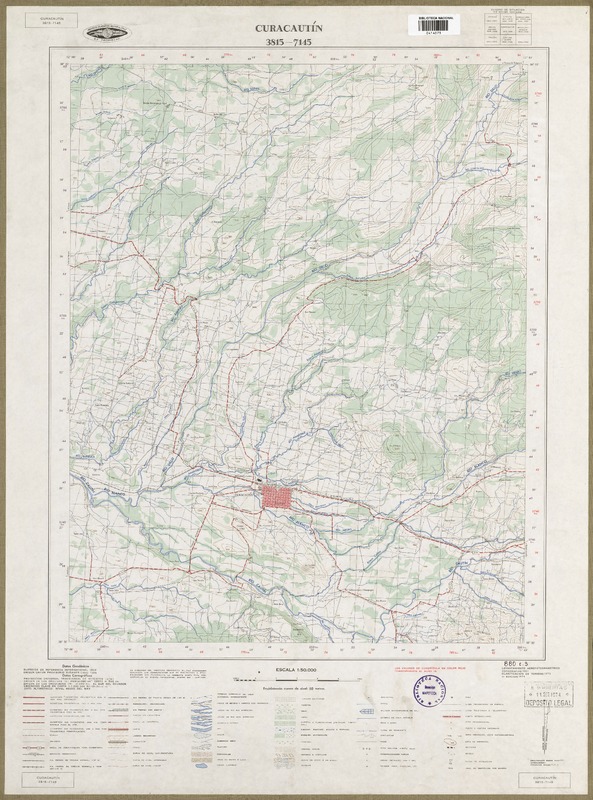 Curacautín 3815 - 7145 [material cartográfico] : Instituto Geográfico Militar de Chile.