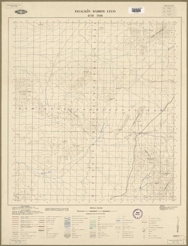 Estación Barros Luco 2730 - 7030 [material cartográfico] : Instituto Geográfico Militar de Chile.