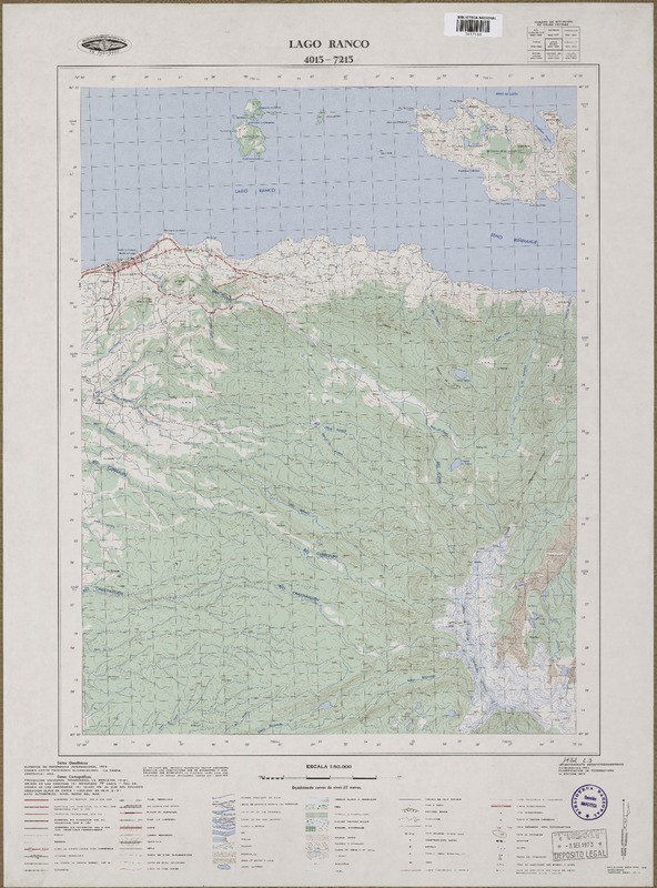 Lago Ranco 4015 - 7215 [material cartográfico] : Instituto Geográfico Militar de Chile.