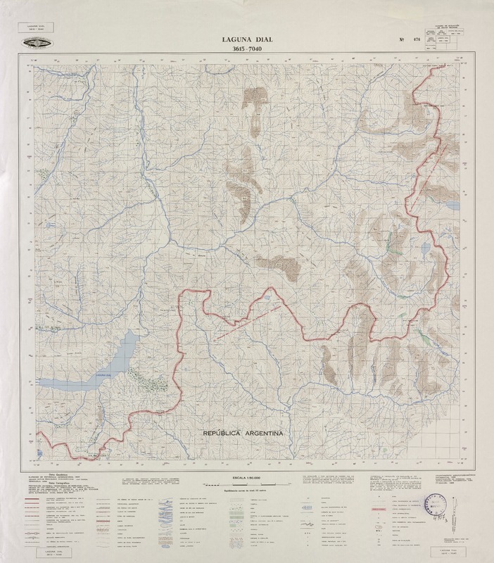 Laguna Dial 3615 - 7040 [material cartográfico] : Instituto Geográfico Militar de Chile.