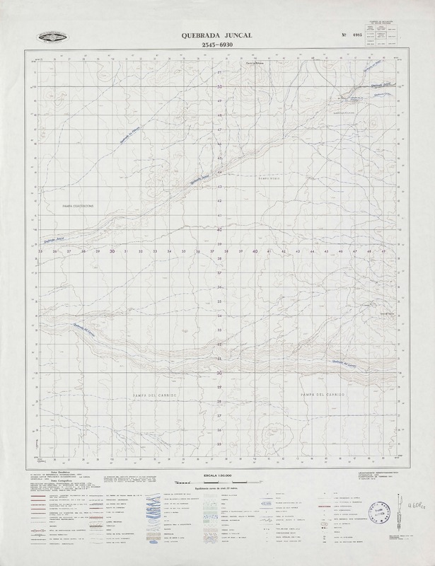 Quebrada Juncal 2545 - 6930 [material cartográfico] : Instituto Geográfico Militar de Chile.