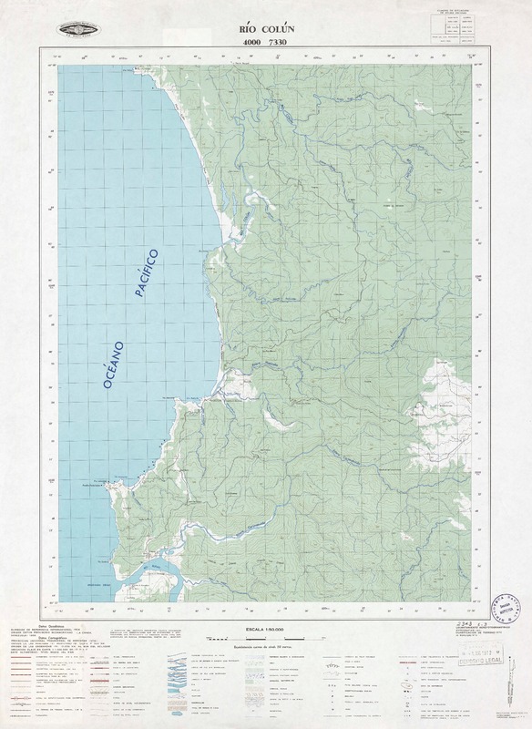 Río Colún 4000 - 7330 [material cartográfico] : Instituto Geográfico Militar de Chile.