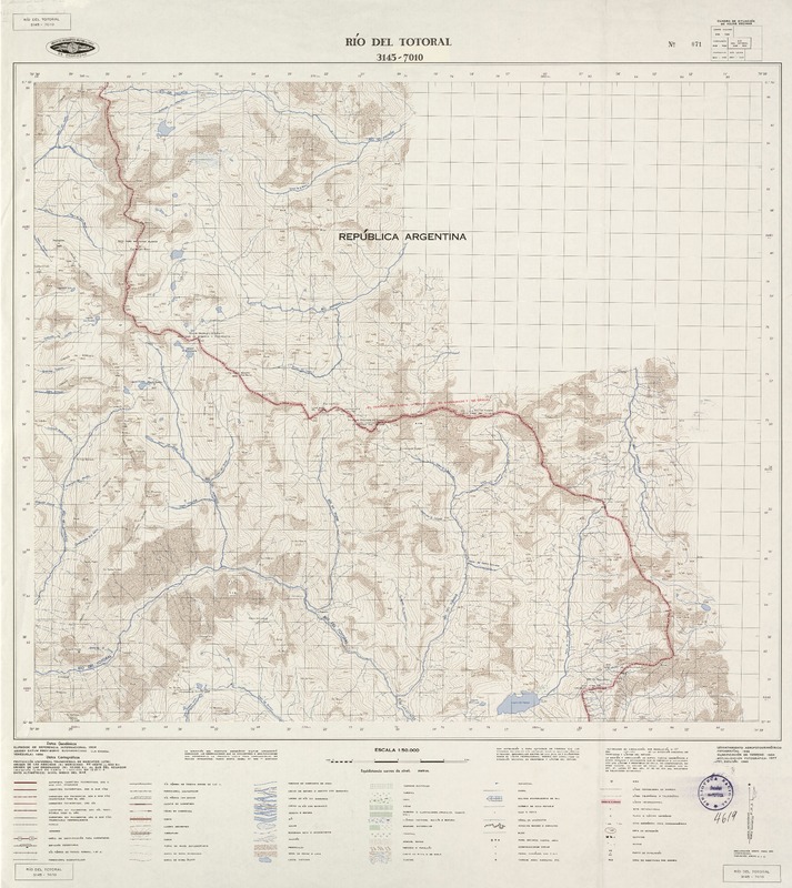Río del Totoral 3145 - 7010 [material cartográfico] : Instituto Geográfico Militar de Chile.
