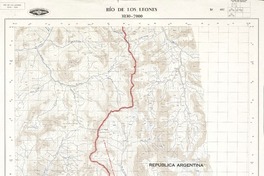 Río de Los Leones 3230 - 7000 [material cartográfico] : Instituto Geográfico Militar de Chile.
