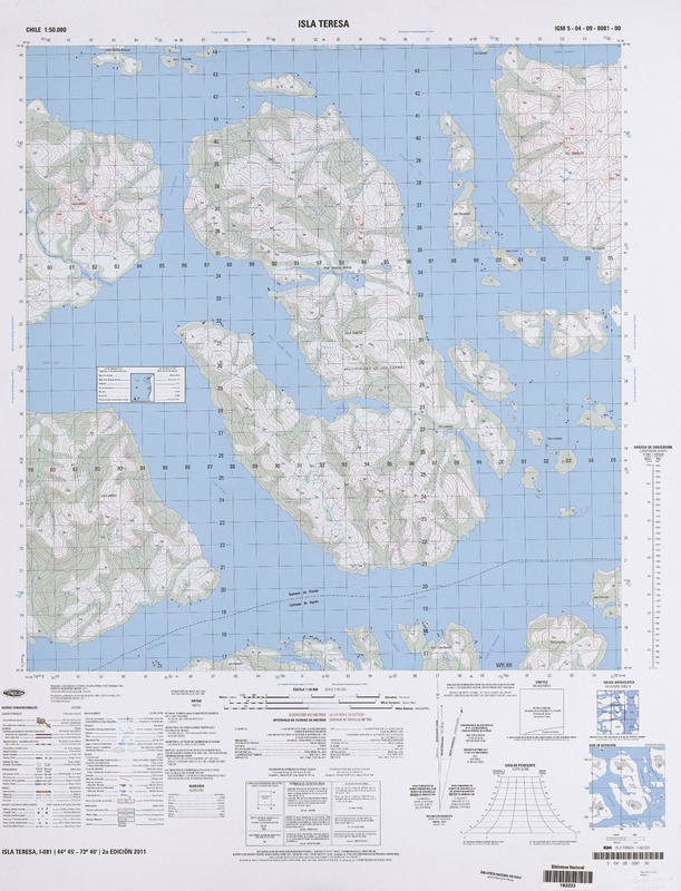 Isla Teresa (44° 45'-73° 40')  [material cartográfico] Instituto Geográfico Militar de Chile.