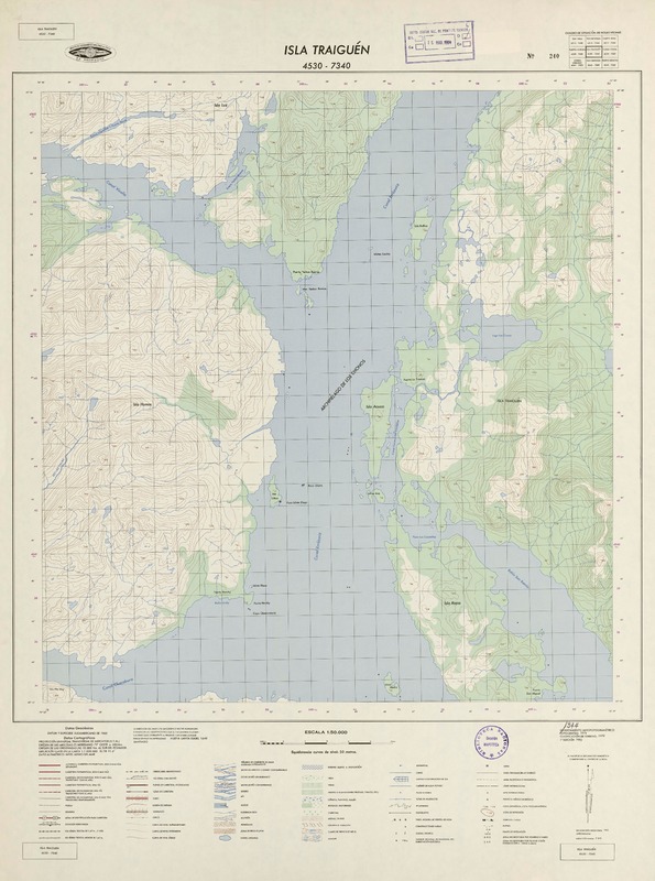 Isla Traiguén 4530 - 7340 [material cartográfico] : Instituto Geográfico Militar de Chile.