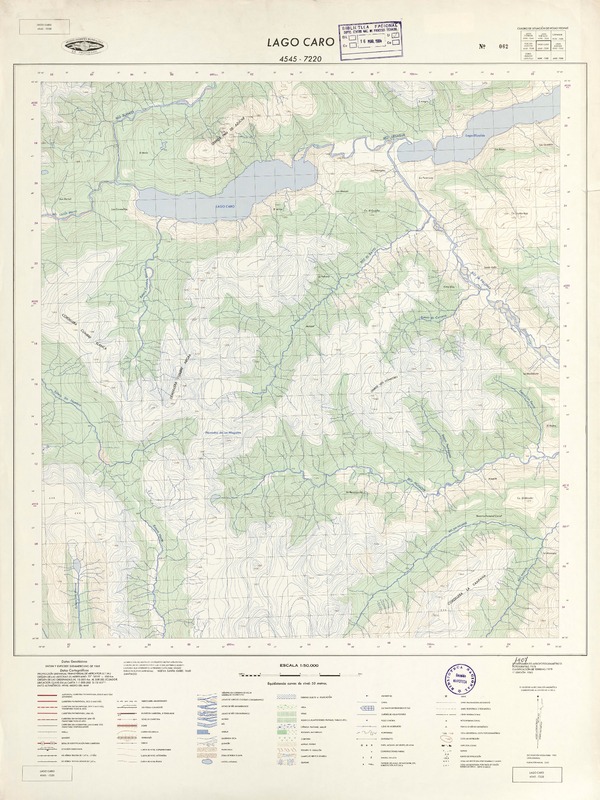 Lago Caro 4545 - 7220 [material cartográfico] : Instituto Geográfico Militar de Chile.