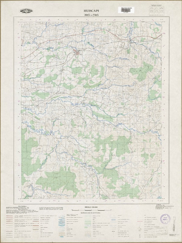 Huiscapi 3915 - 7215 [material cartográfico] : Instituto Geográfico Militar de Chile.