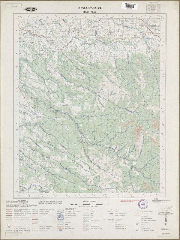 Loncopangue 3745 - 7145 [material cartográfico] : Instituto Geográfico Militar de Chile.