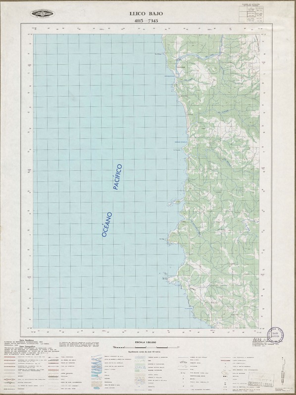 Llico Bajo 4115 - 7345 [material cartográfico] : Instituto Geográfico Militar de Chile.