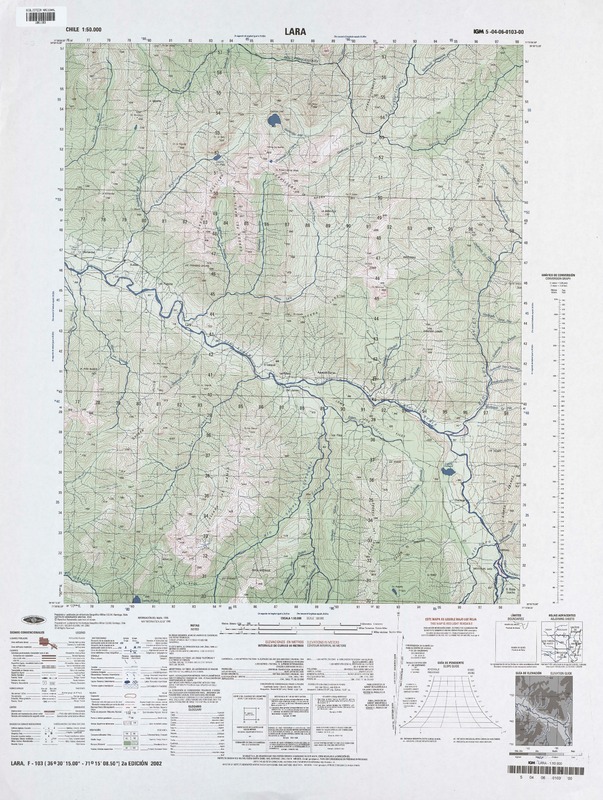 Lara (36°30'15.00"-71°15'08.50") [material cartográfico] : Instituto Geográfico Militar de Chile.