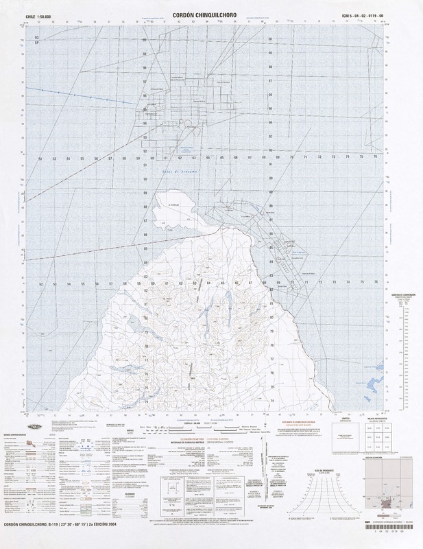 Cordón Chinquilchoro 23°30' - 68°15' [material cartográfico] : Instituto Geográfico Militar de Chile.