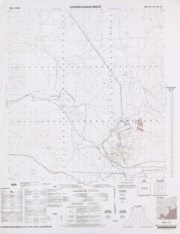 Estación Alcalde Poblete 24°00' - 69°00' [material cartográfico] : Instituto Geográfico Militar de Chile.