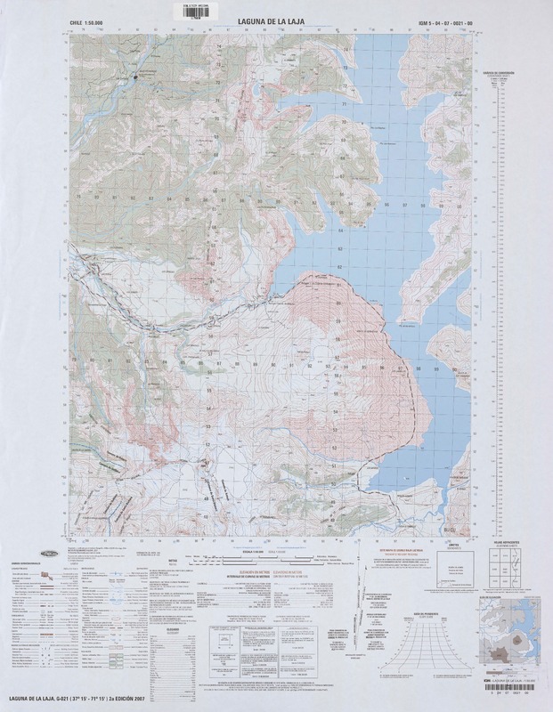 Laguna de la Laja (37°15'-71°15')[material cartográfico] : Instituto Geográfico Militar de Chile.