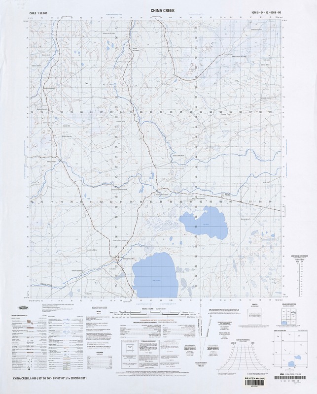China Creek (53° 00' 00" - 69° 00' 00")  [material cartográfico] Instituto Geográfico Militar de Chile.