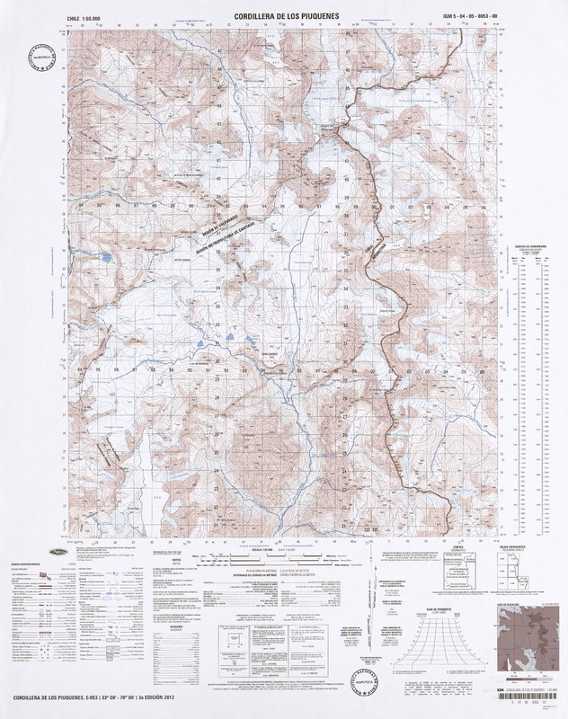 Cordillera de los Piuquenes  [material cartográfico] Instituto Geográfico Militar.