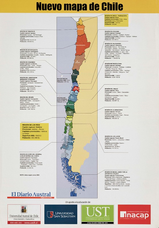 Nuevo mapa de Chile  [material cartográfico]