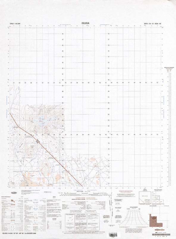 Isluga (19°00' - 68°30') [material cartográfico] : Instituto Geográfico Militar de Chile.