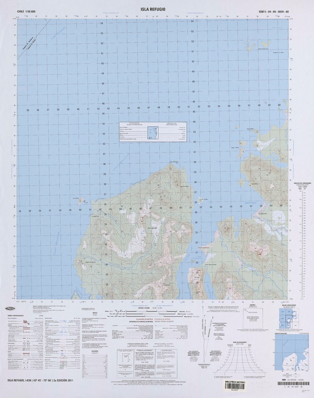 Isla Refugio (43° 45' - 73° 00')  [material cartográfico] Instituto Geográfico Militar de Chile.