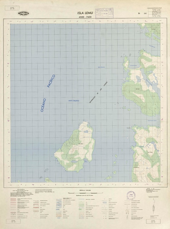 Isla Lemu 4500 - 7420 [material cartográfico] : Instituto Geográfico Militar de Chile.
