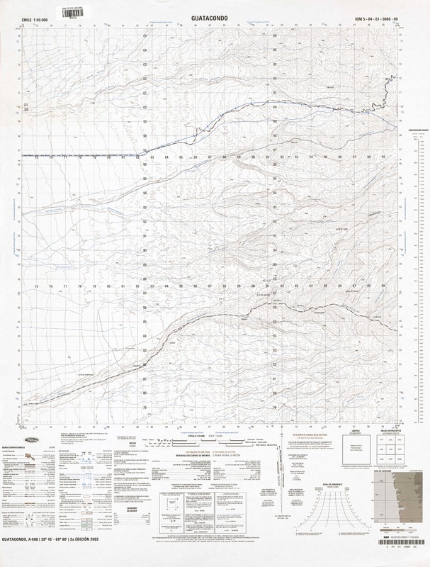 Guatacondo (20°45' - 69°00') [material cartográfico] : Instituto Geográfico Militar de Chile.