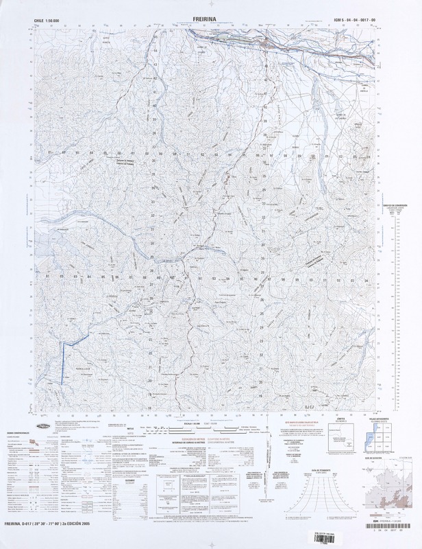 Freirina (28°30' - 71°00') [material cartográfico] : Instituto Geográfico Militar de Chile.