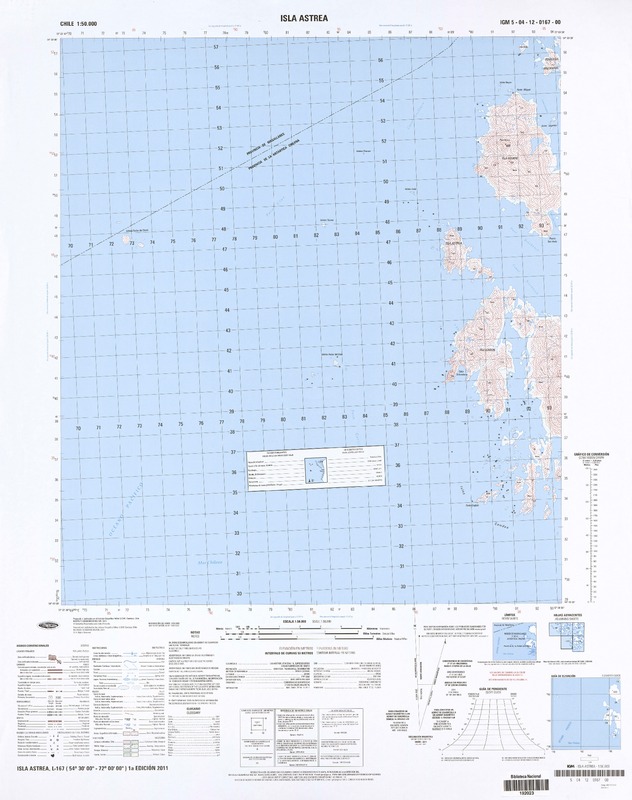 Isla Astrea (54° 30' 00'' - 72° 45' 00'')  [material cartográfico] Instituto Geográfico Militar de Chile.