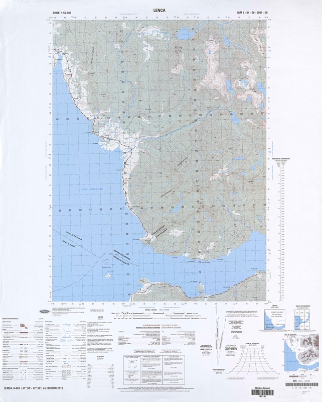 Lenca (41° 30' - 72° 30')  [material cartográfico] Instituto Geográfico Militar de Chile.