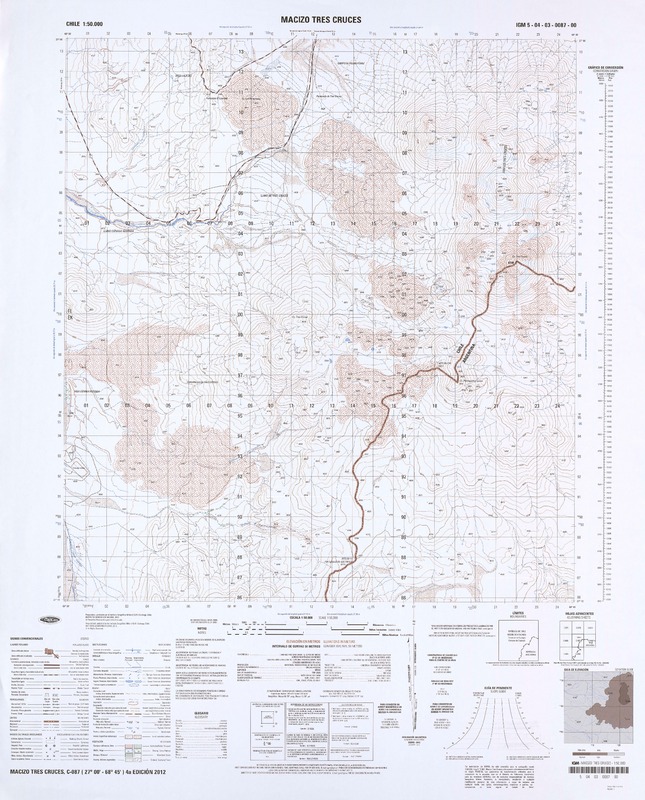 Macizo Tres Cruces  [material cartográfico] Instituto Geográfico Militar.