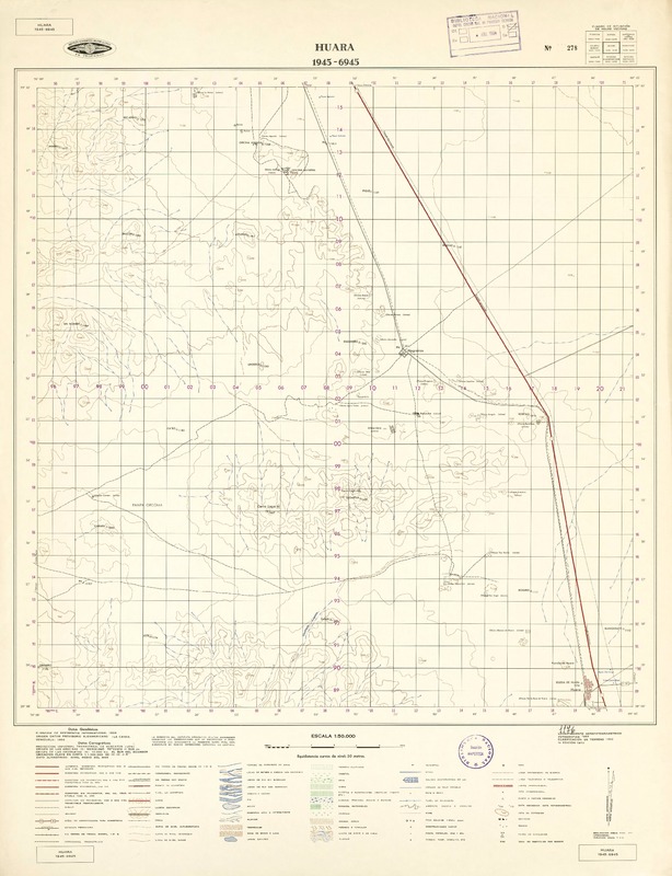 Huara 1945 - 6945 [material cartográfico] : Instituto Geográfico Militar de Chile.
