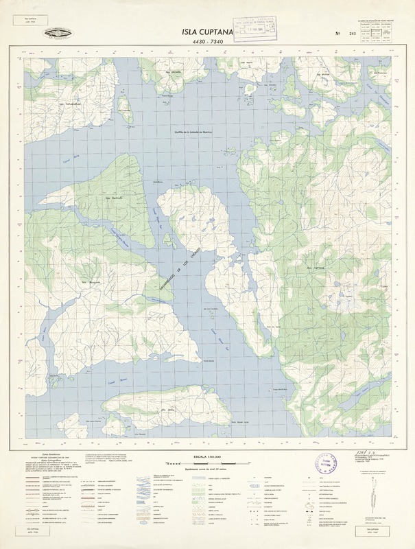 Isla Cuptana 4430 - 7340 [material cartográfico] : Instituto Geográfico Militar de Chile.