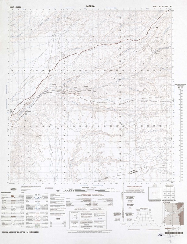Mocha (19°45'-69°15') [material cartográfico] : Instituto Geográfico Militar de Chile.