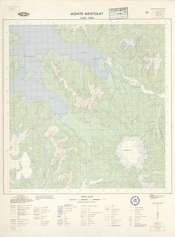 Monte Mentolat 4430 - 7300 [material cartográfico] : Instituto Geográfico Militar de Chile.