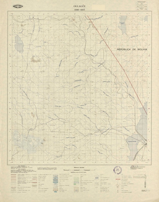 Ollagüe 2100 - 6815 [material cartográfico] : Instituto Geográfico Militar de Chile.