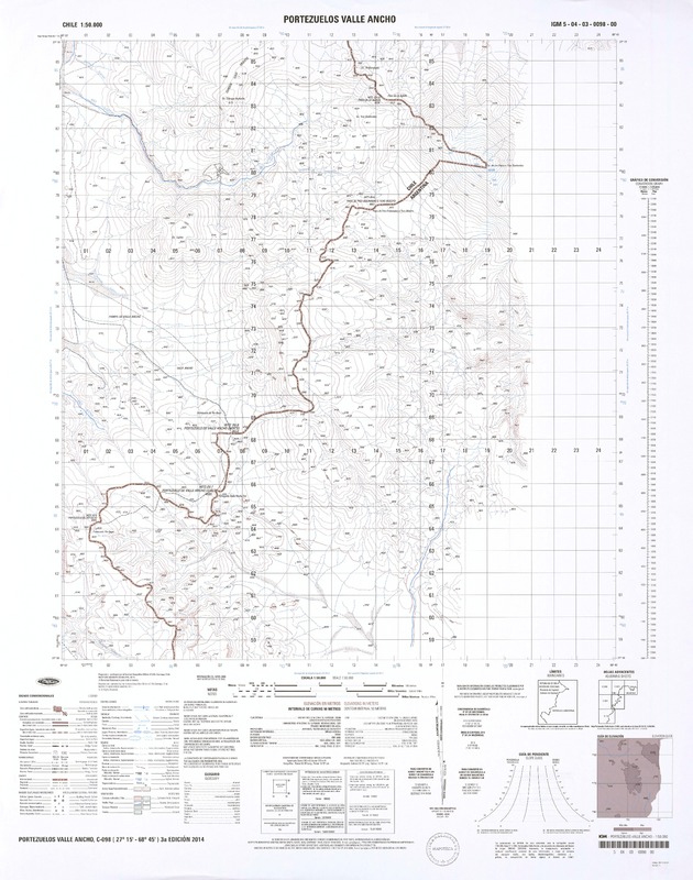 Portezuelos Valle Ancho  [material cartográfico] Instituto Geográfico Militar.