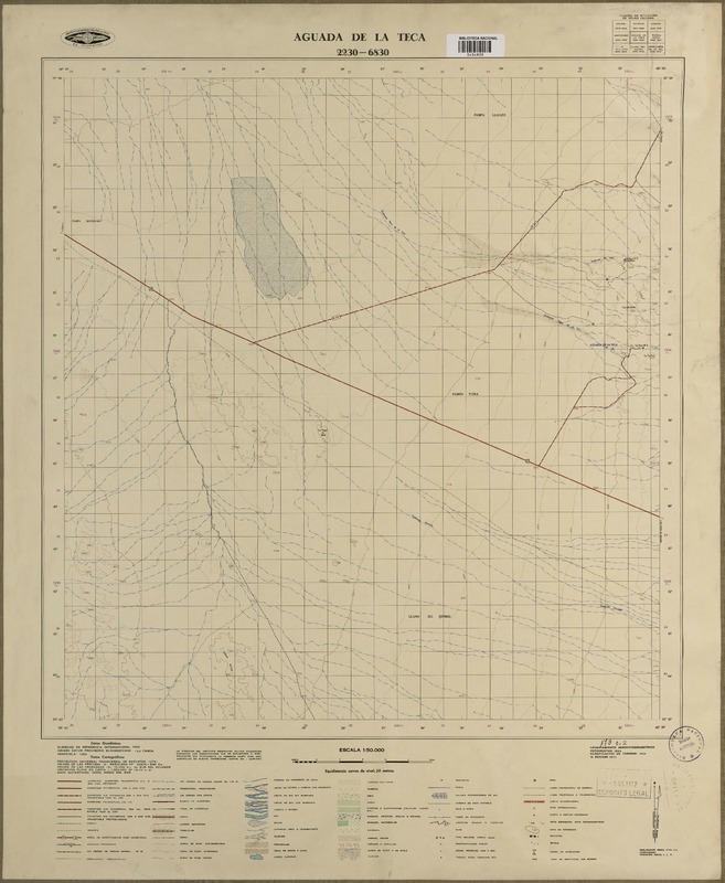 Aguada de la Teca 2230 - 6830 [material cartográfico] : Instituto Geográfico Militar de Chile.