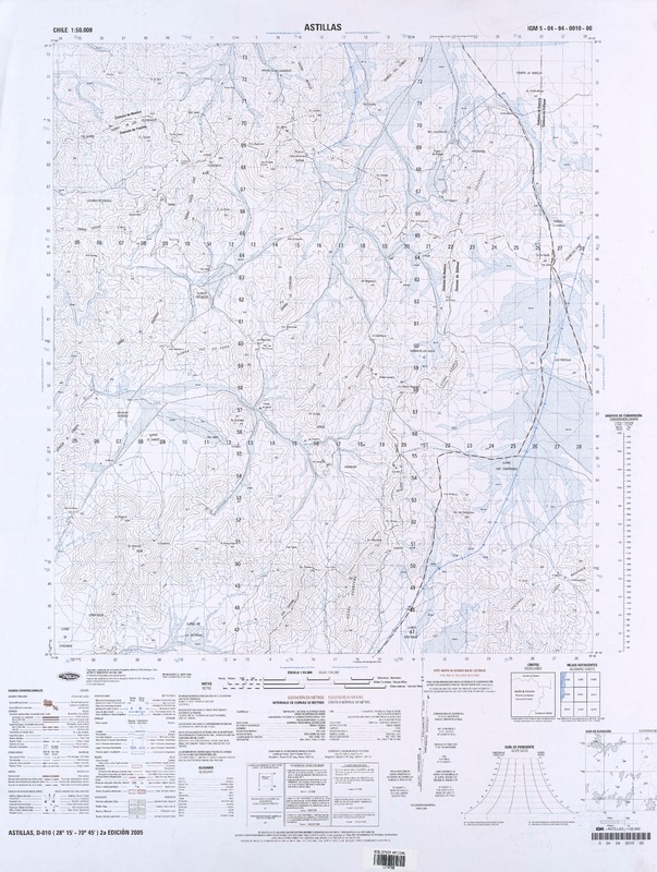 Astillas 28°15' - 70°45' [material cartográfico] : Instituto Geográfico Militar de Chile.