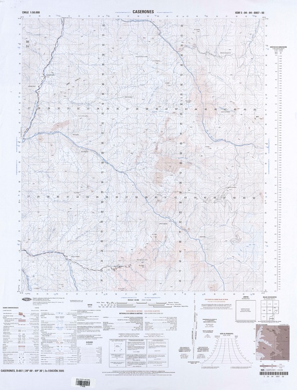 Caserones (28°00' - 69°30') [material cartográfico] : Instituto Geográfico Militar de Chile.