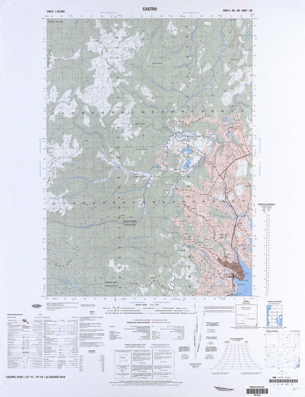 Castro (42° 15' - 73° 45')  [material cartográfico] preparado y publicado por el Instituto Geográfico Militar.