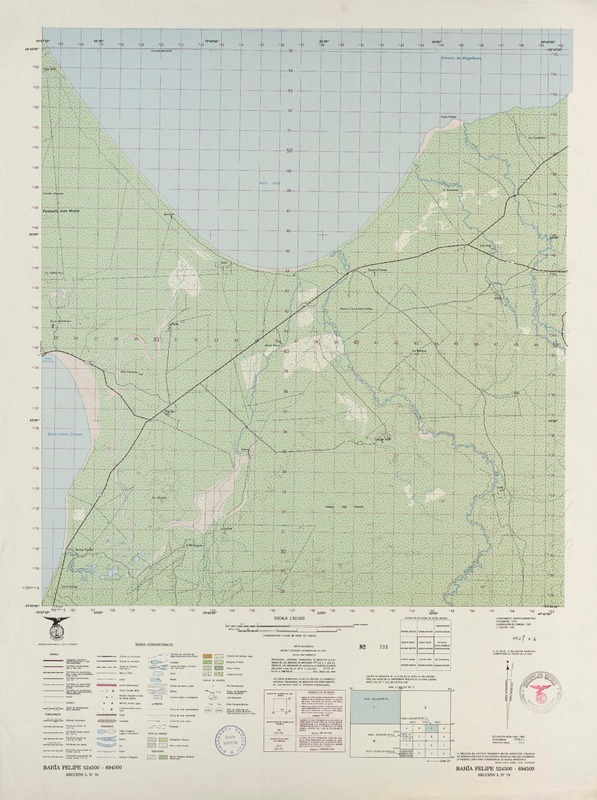 Bahía Felipe 524500 - 694500 [material cartográfico] : Instituto Geográfico Militar de Chile.