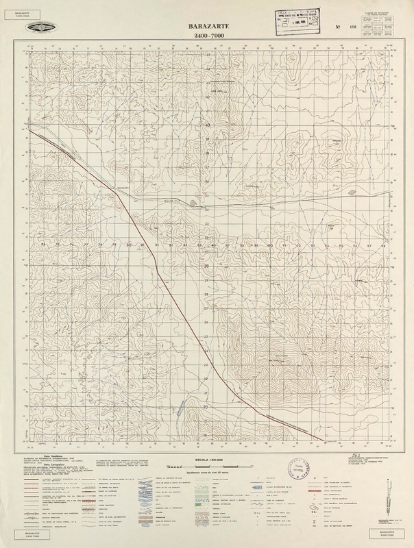 Barazarte 2400 - 7000 [material cartográfico] : Instituto Geográfico Militar de Chile.