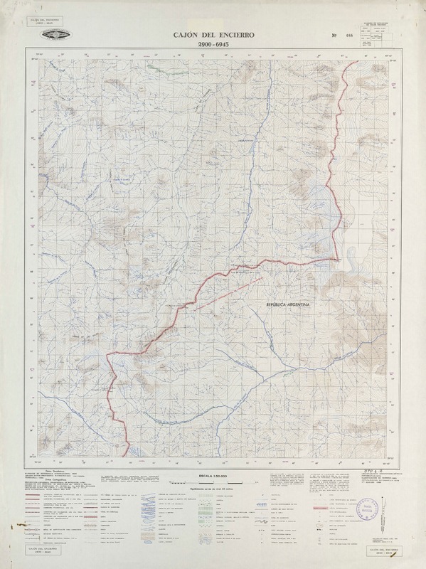 Cajón del Encierro 2900 - 6945 [material cartográfico] : Instituto Geográfico Militar de Chile.